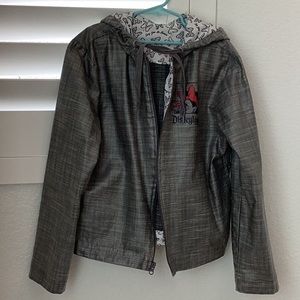 Disneyland Resort Full Zip Hooded Minnie Mouse Windbreaker Jacket YOUTH, SIZE 12